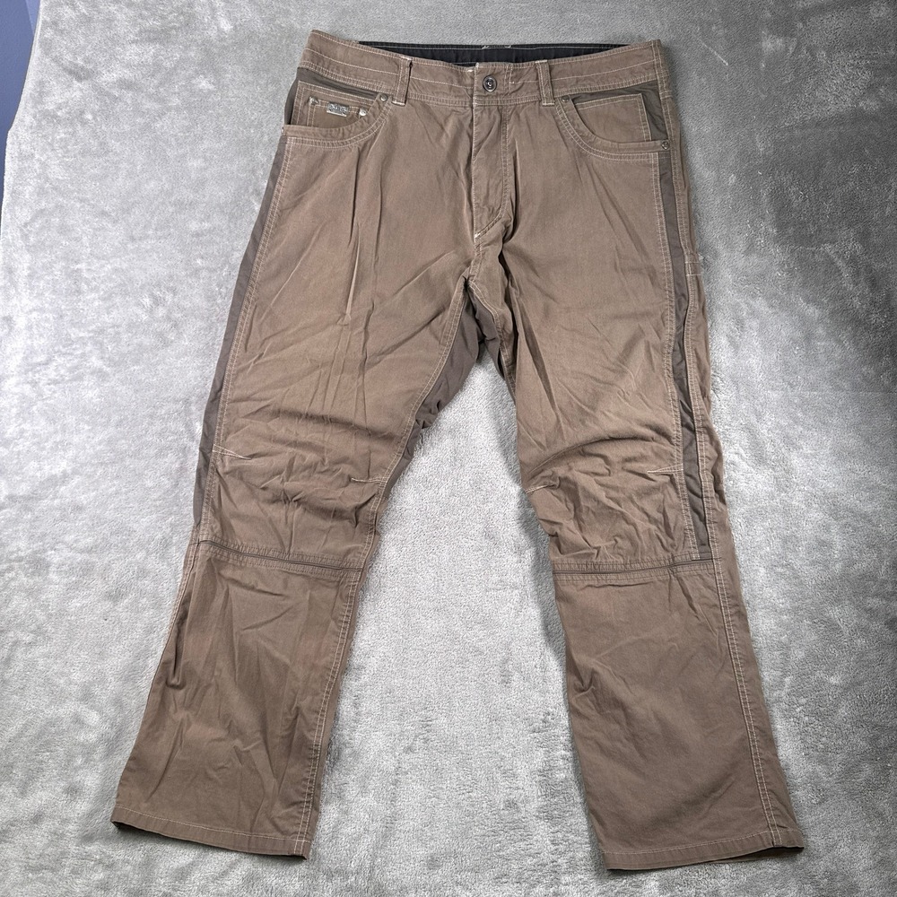 KUHL Radikl Pants Mens 36x30 Brown Hiking Outdoor Cargo Stretch Trousers